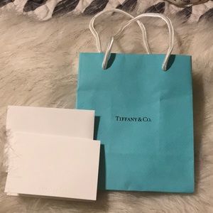 Tiffany & co bag with blank card